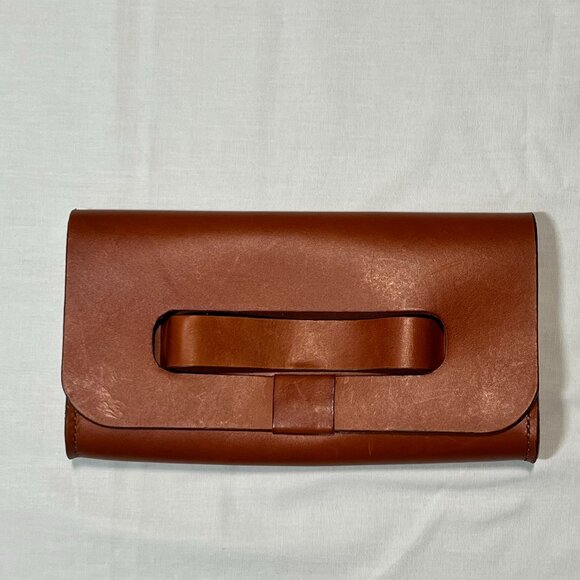 Burrow Leather Hand-stitched Leather Clutch - Picture 1 of 7